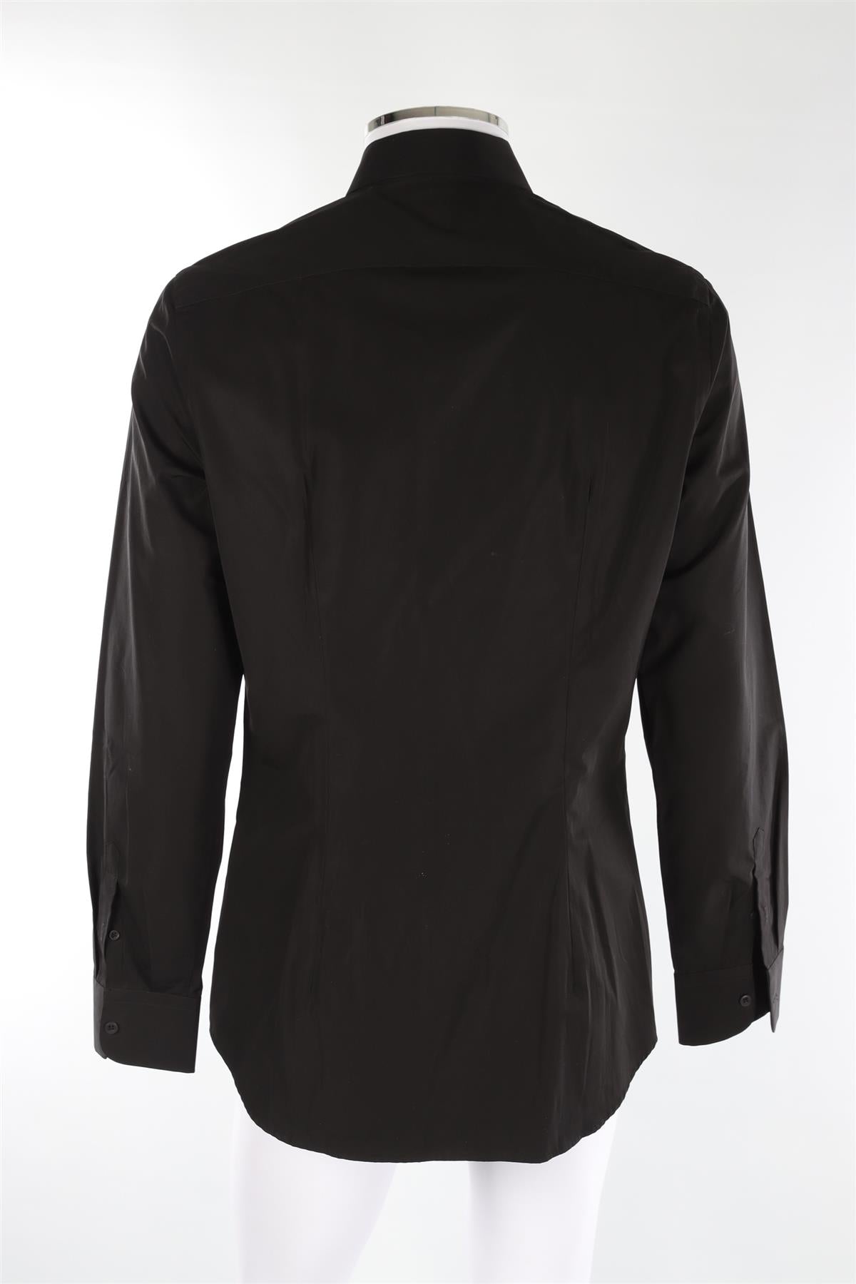 PRADA BLACK MEN'S COTTON SHIRT IT 42 UK 32