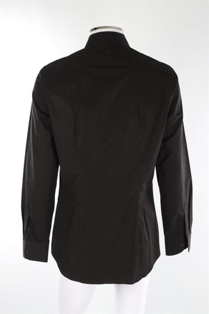 PRADA BLACK MEN'S COTTON SHIRT IT 42 UK 32