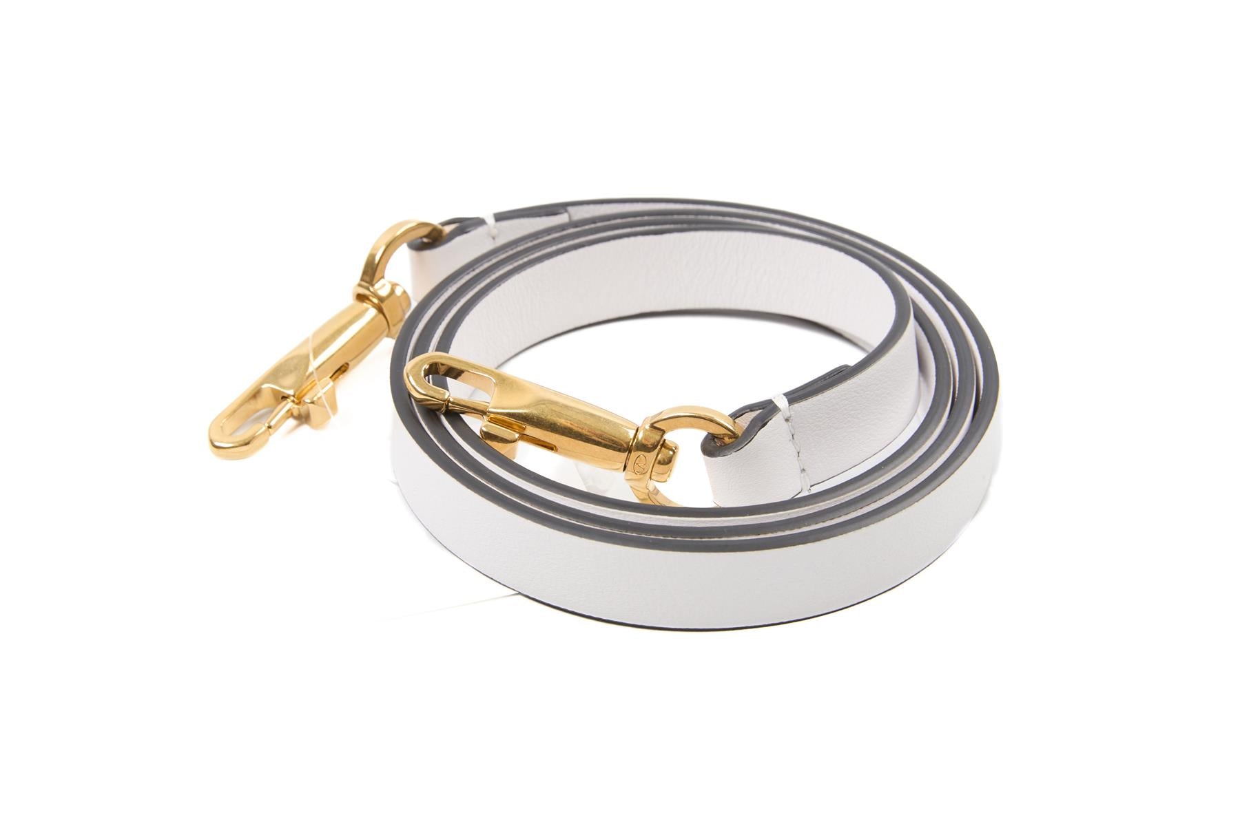 VALENTINO WHITE LEATHER SHOULDER STRAP