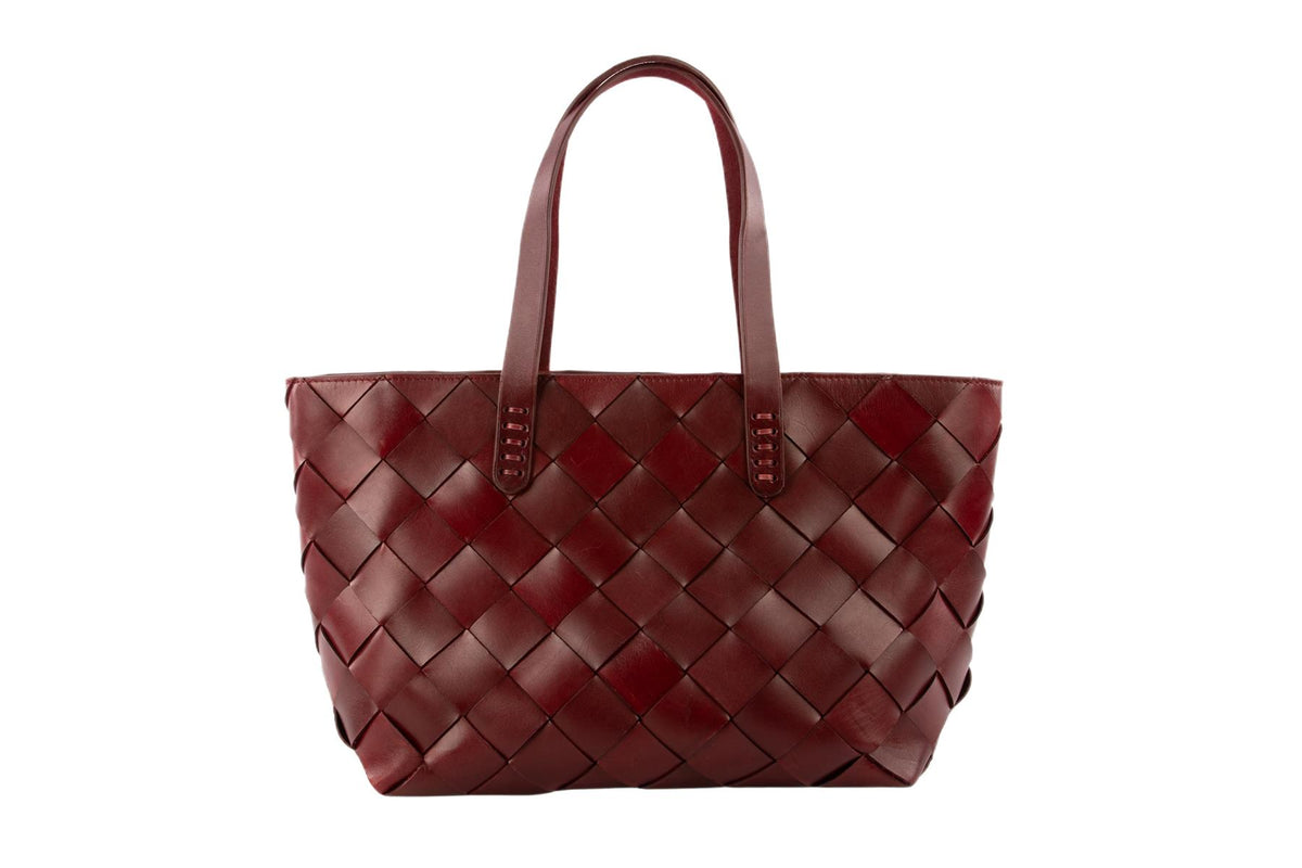 DRAGON DIFFUSION + THE MUSE BURGUNDY LEATHER SHOULDER BAG
