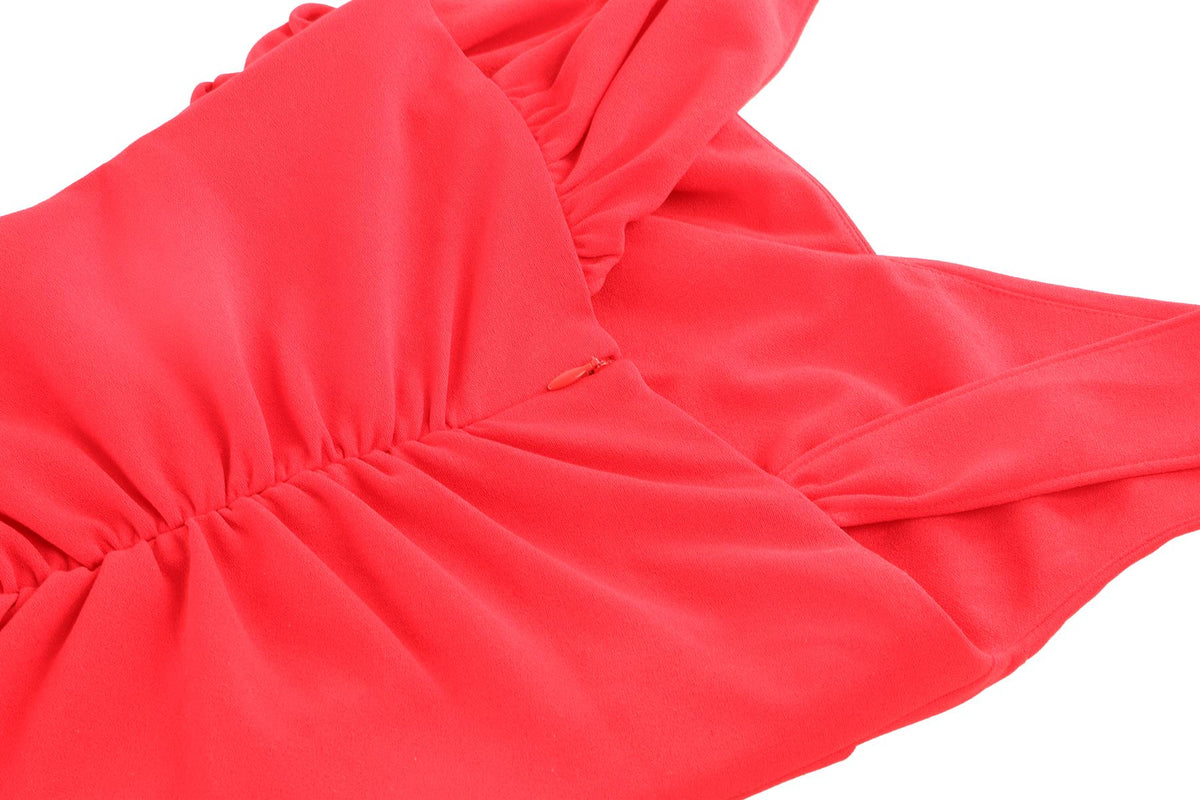 FOR LOVE & LEMONS RED CREPE MINI DRESS XSMALL