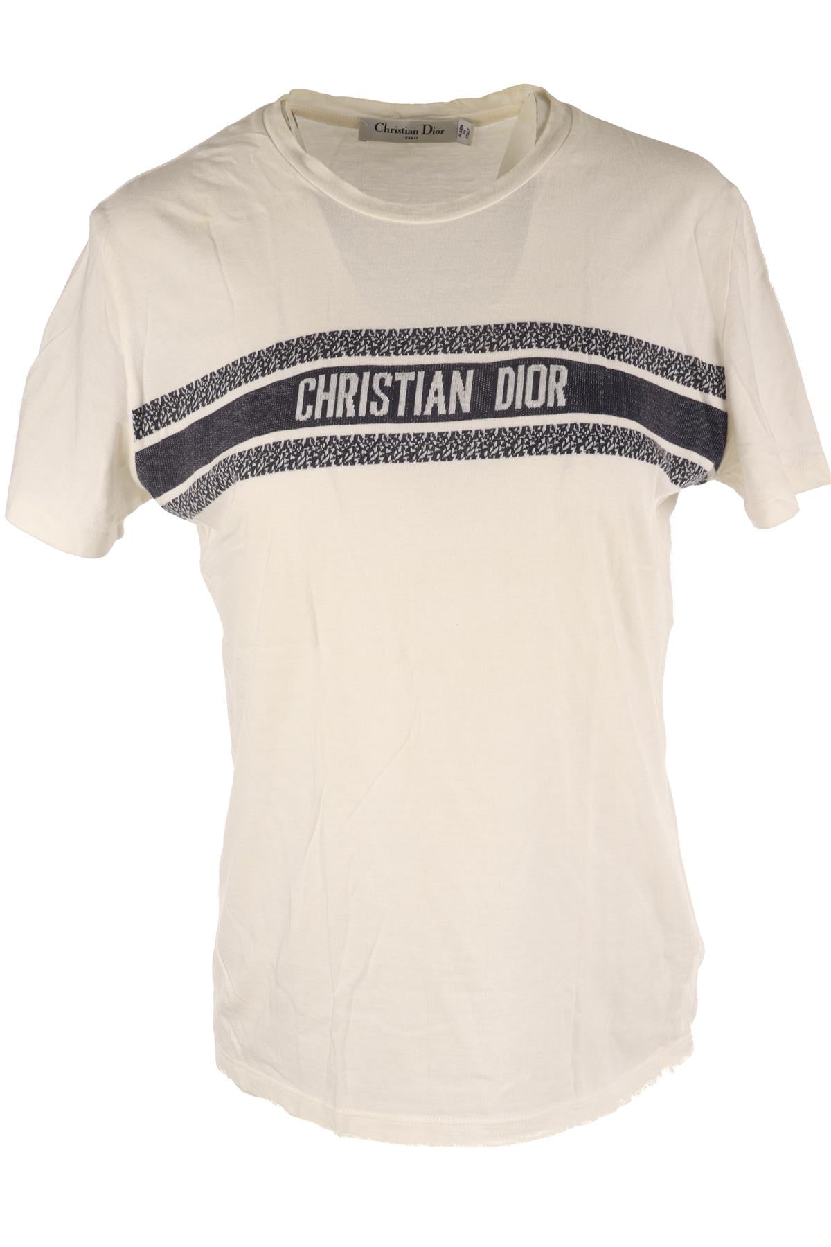 CHRISTIAN DIOR WHITE COTTON T-SHIRT LARGE