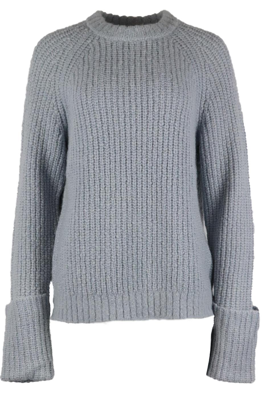 FRAME RIBBED WOOL AND ALPACA BLEND SWEATER MEDIUM