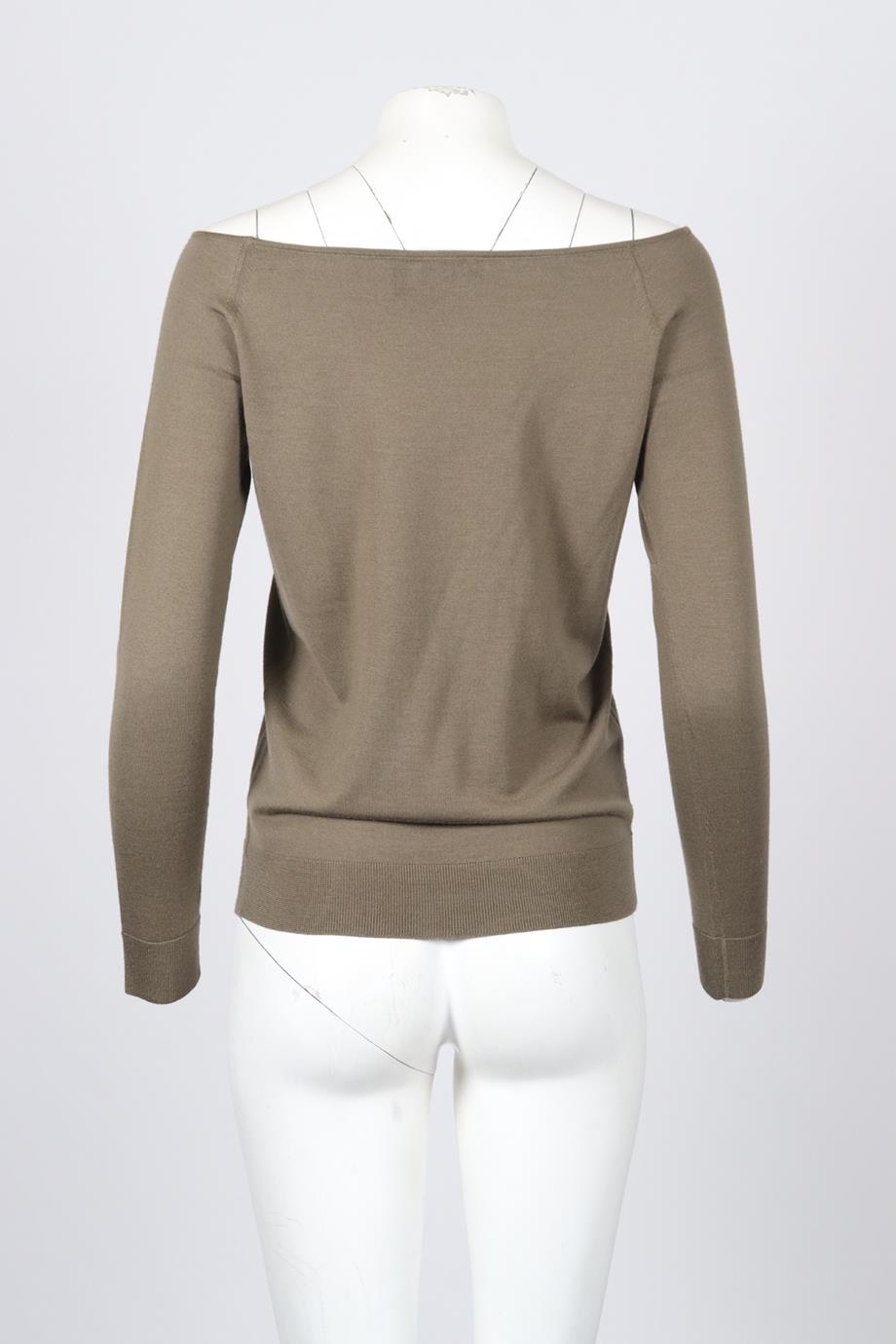 THEORY OFF THE SHOULDER WOOL TOP SMALL