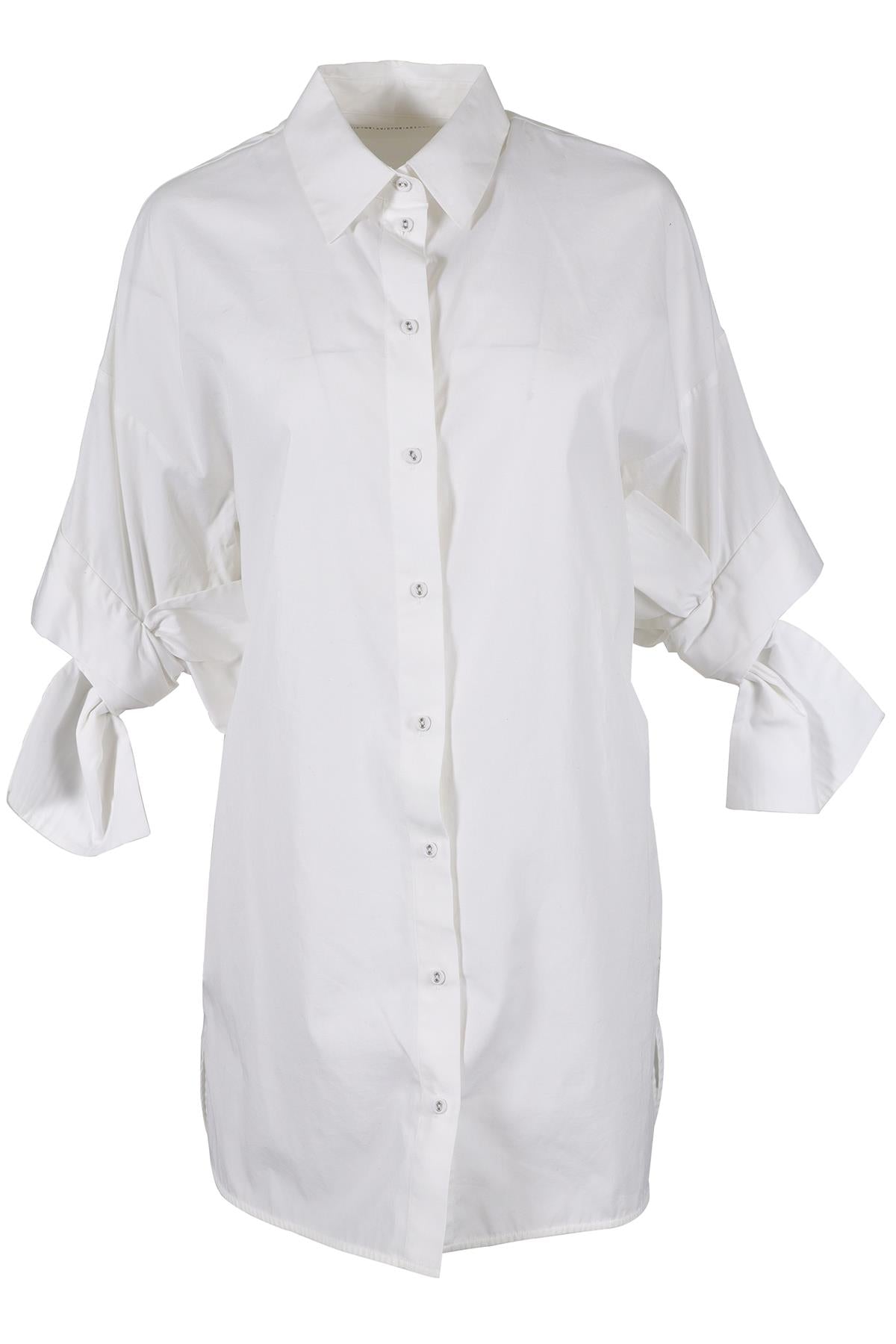 VICTORIA VICTORIA BECKHAM WHITE COTTON SHIRT UK 14
