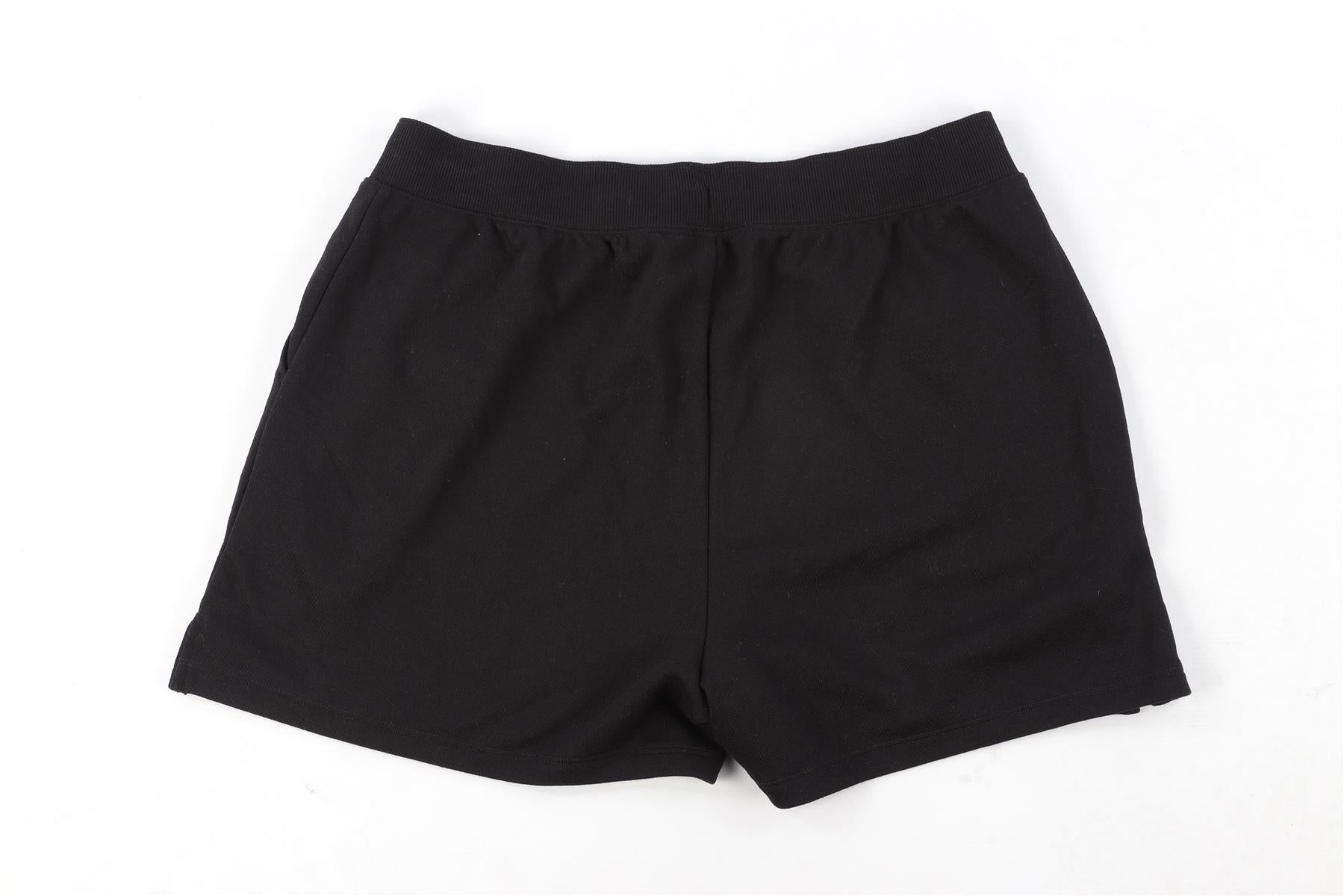 ALO YOGA BLACK COTTON SHORTS LARGE