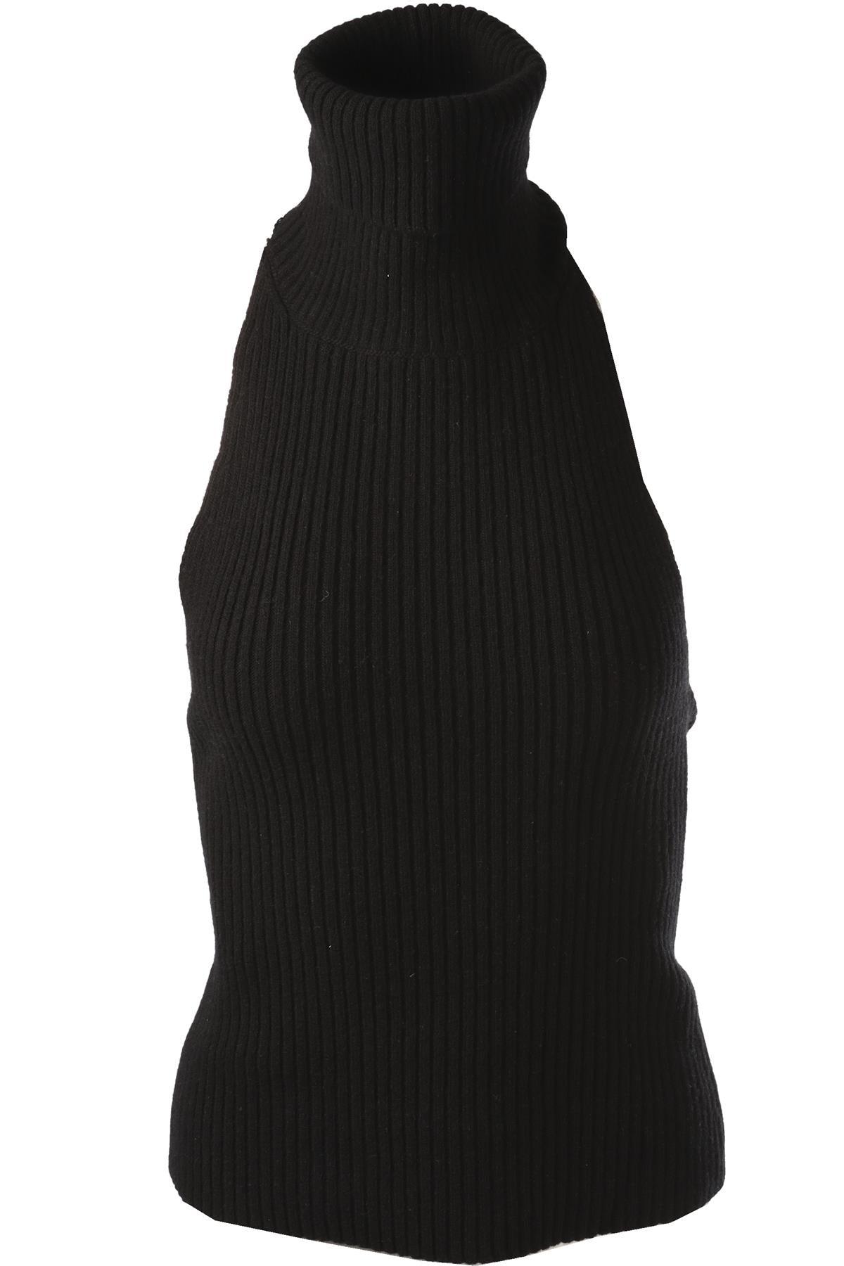 BLACK WOOL TOP