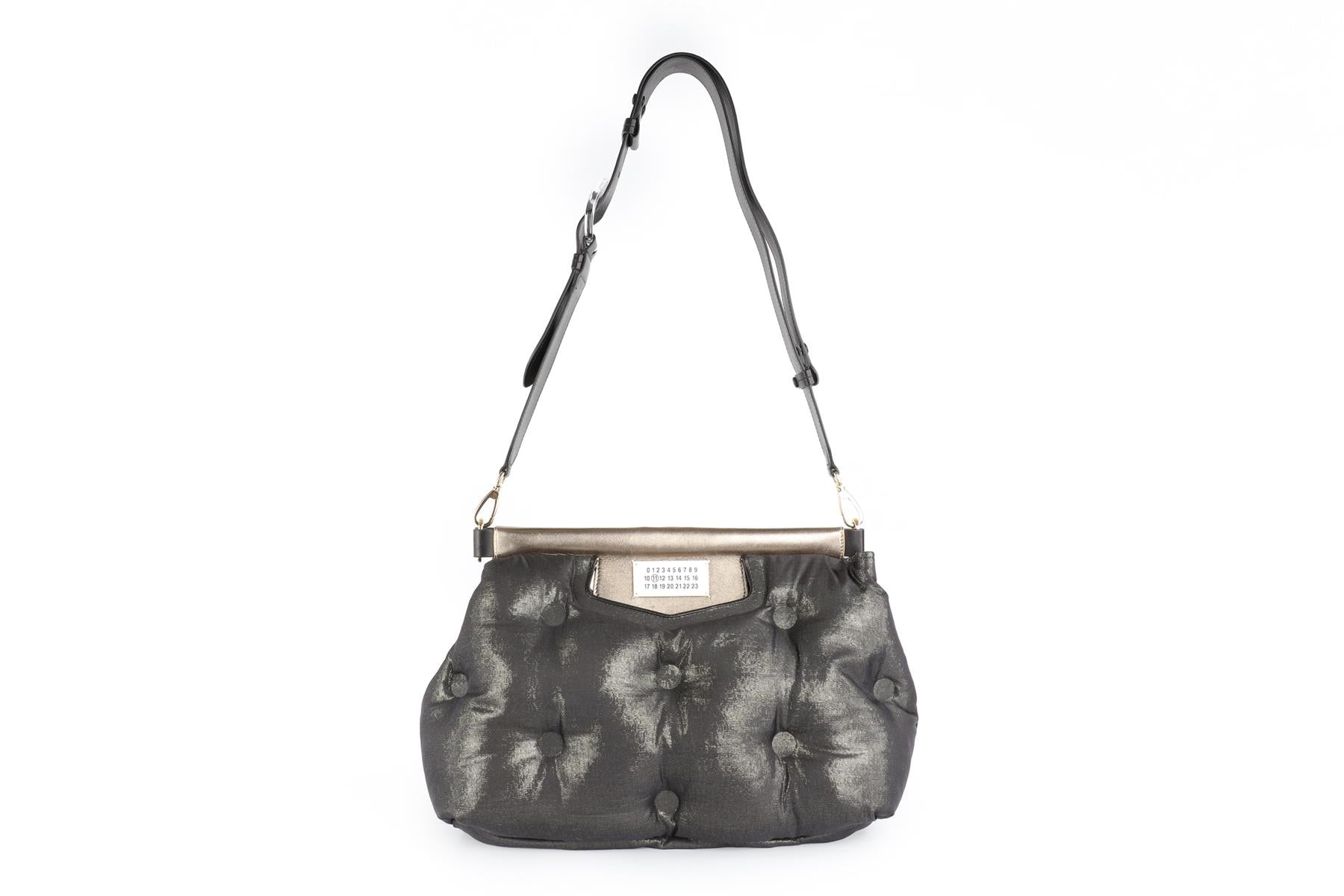 MAISON MARGIELA NAVY GLAM SLAM FABRIC CLUTCH