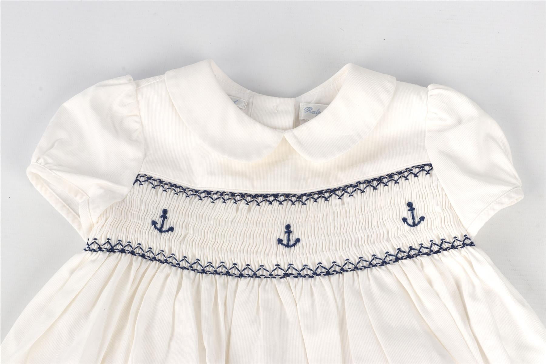 RALPH LAUREN WHITE BABY GIRLS DRESS AND BLOOMERS 18 MONTHS