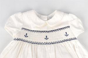 RALPH LAUREN WHITE BABY GIRLS DRESS AND BLOOMERS 18 MONTHS