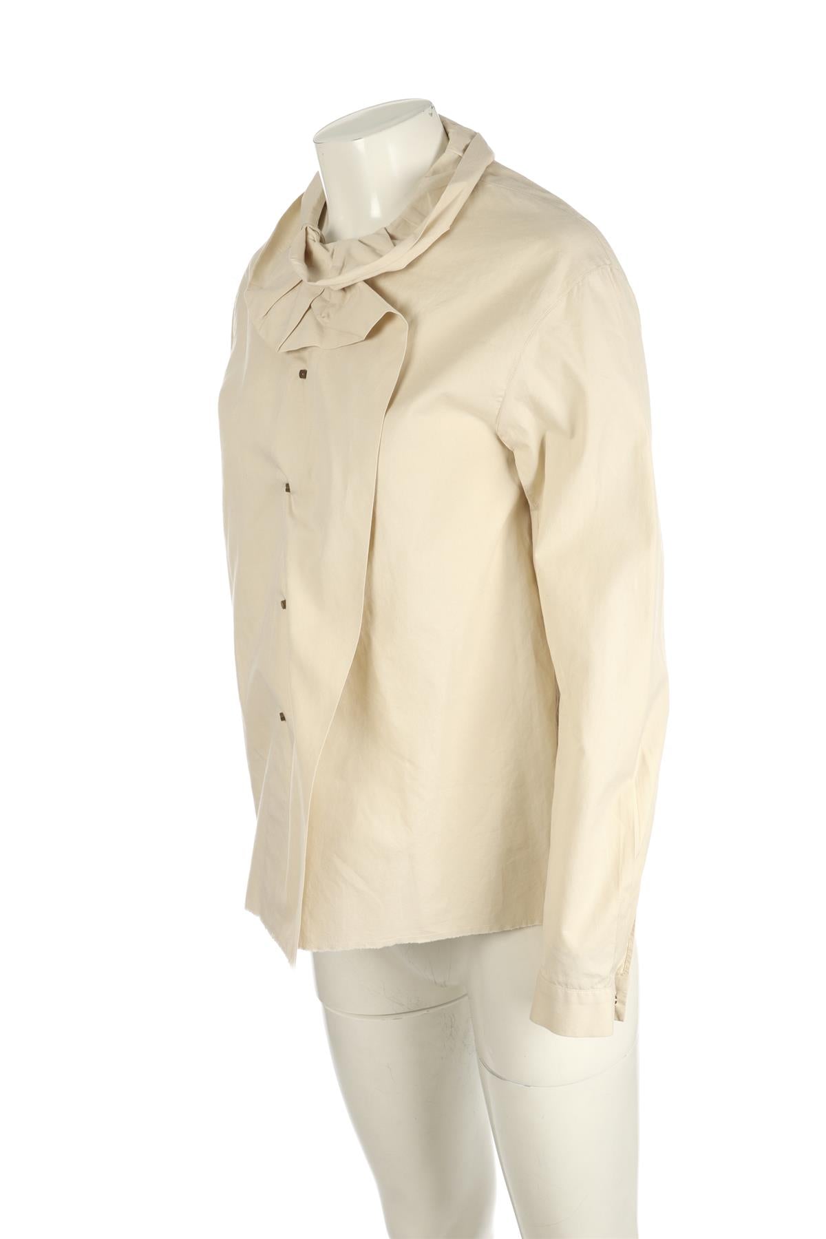 LANVIN CREAM 2007 COTTON SHIRT FR 38 UK 10