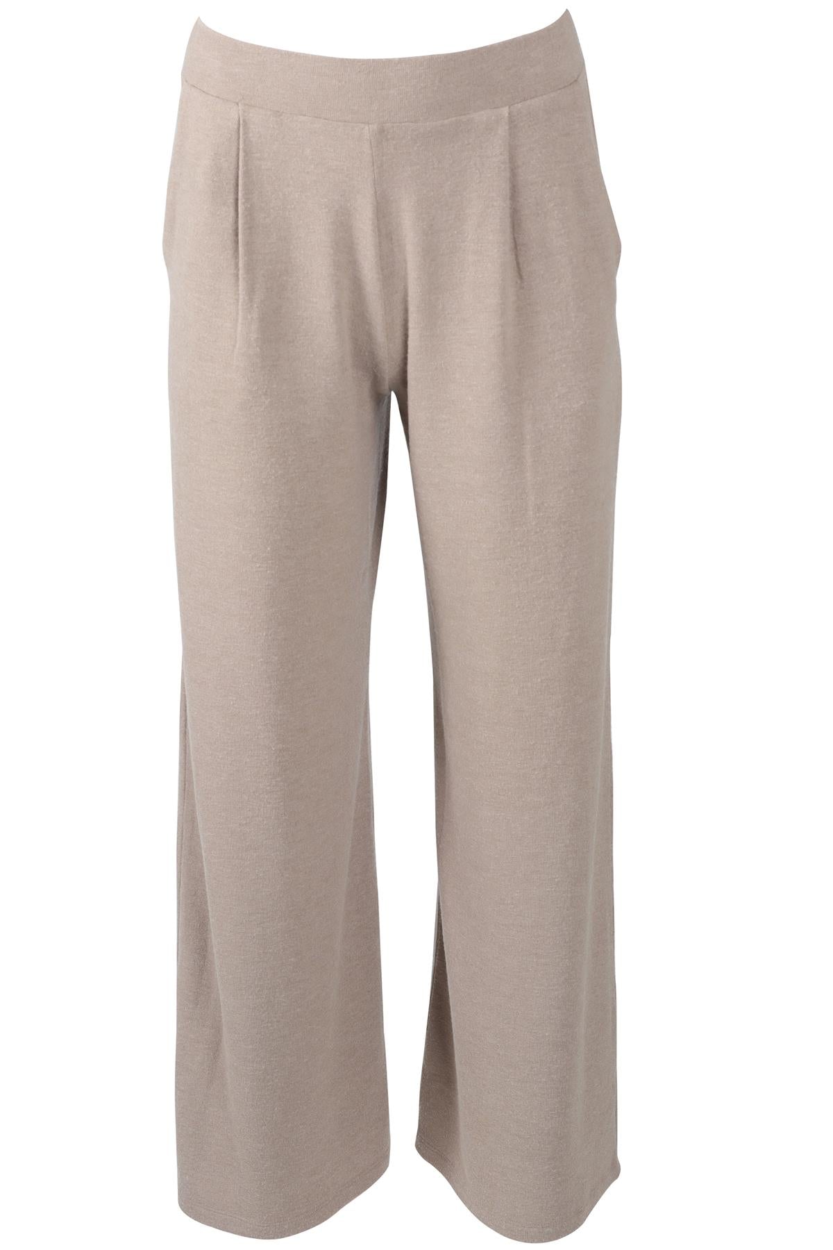 LESET STONE KNIT WIDE LEG PANTS SMALL