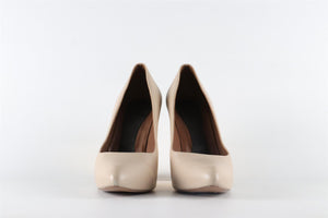 MARNI TAUPE LEATHER PUMPS EU 39.5 UK 6.5 US 9.5