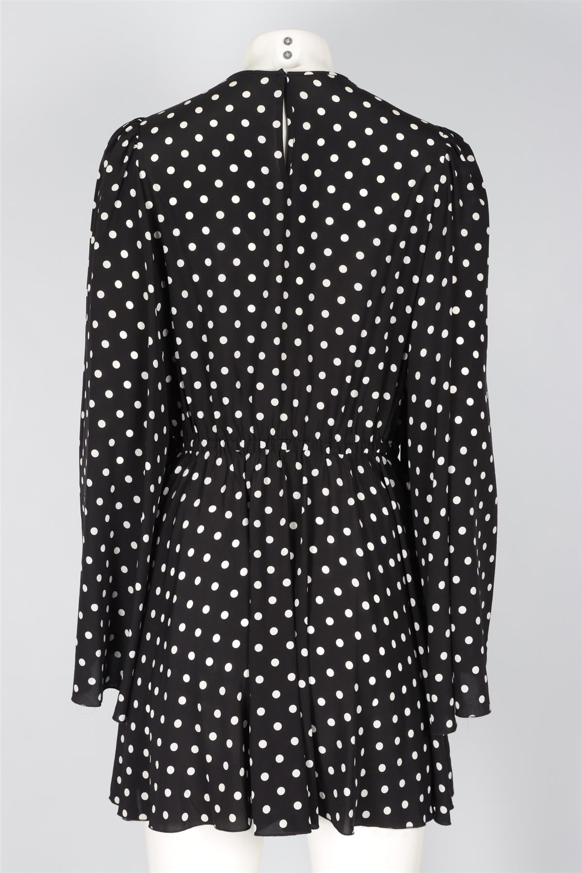 DOLCE & GABBANA BLACK SILK MINI DRESS IT 44 UK 12