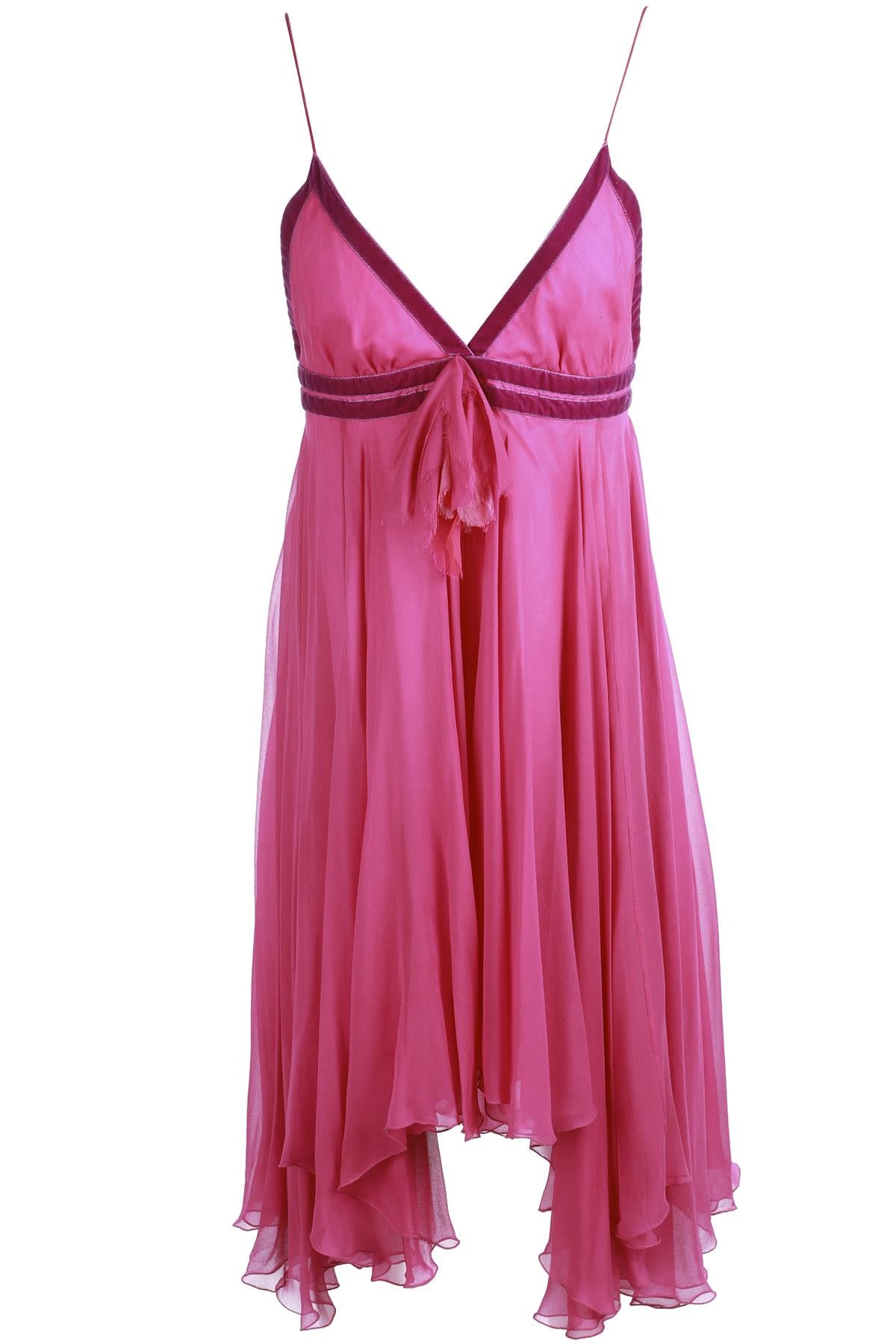 MATTHEW WILLIAMSON PINK SILK MINI DRESS UK 10