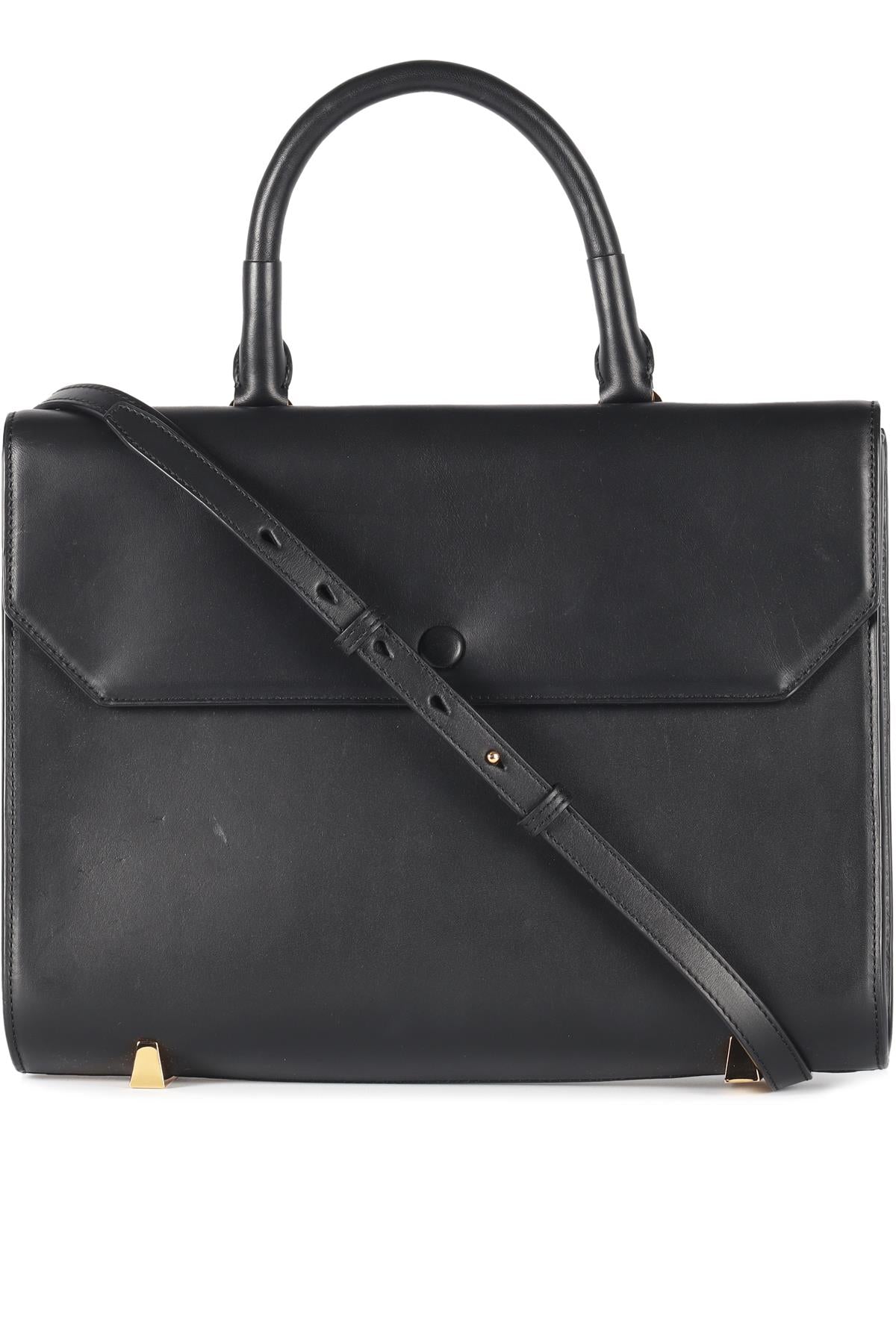 ALEXANDER WANG BLACK LEATHER TOTE BAG
