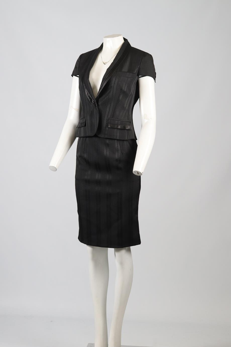 DOLCE & GABBANA SATIN SKIRT SUIT IT 40 UK 8