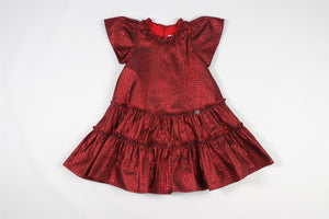 MONNALISA RED KIDS GIRLS DRESS 6 YEARS