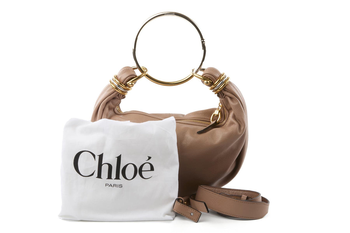 CHLOÉ NUDE BRACELET LEATHER SHOULDER BAG
