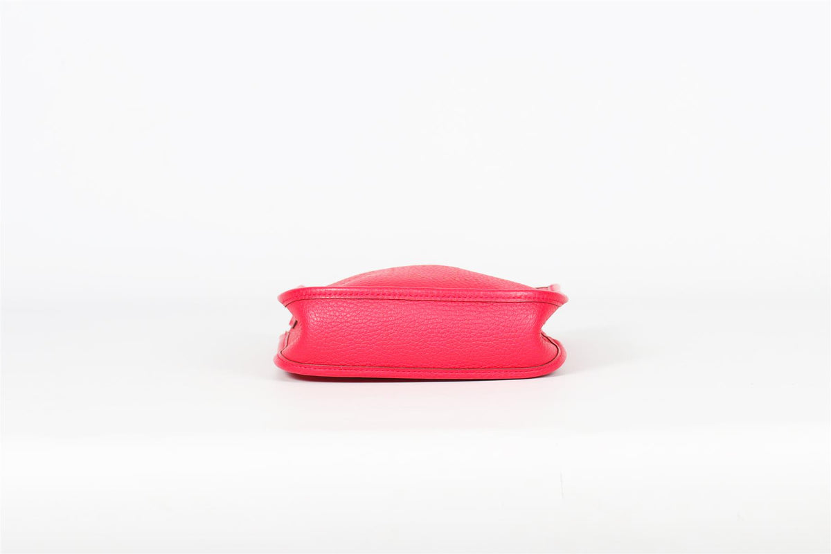 HERMÈS PINK 2018 EVELYNE 16CM CLEMENCE LEATHER SHOULDER BAG