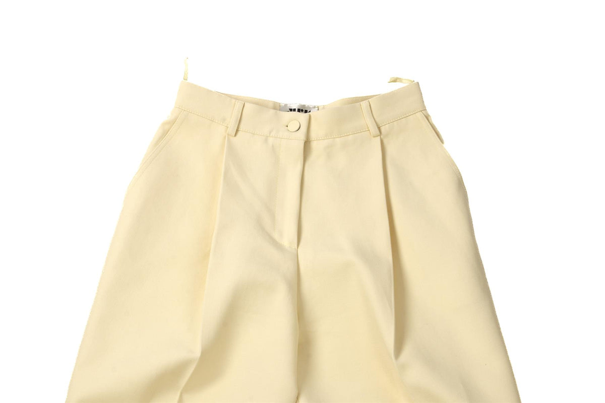 MAISON RABIH KAYROUZ CREAM COTTON STRAIGHT LEG PANTS IT 36 UK 4