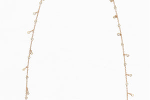 JACQUIE AICHE YELLOW GOLD AND PAVE DIAMOND BELLY CHAIN