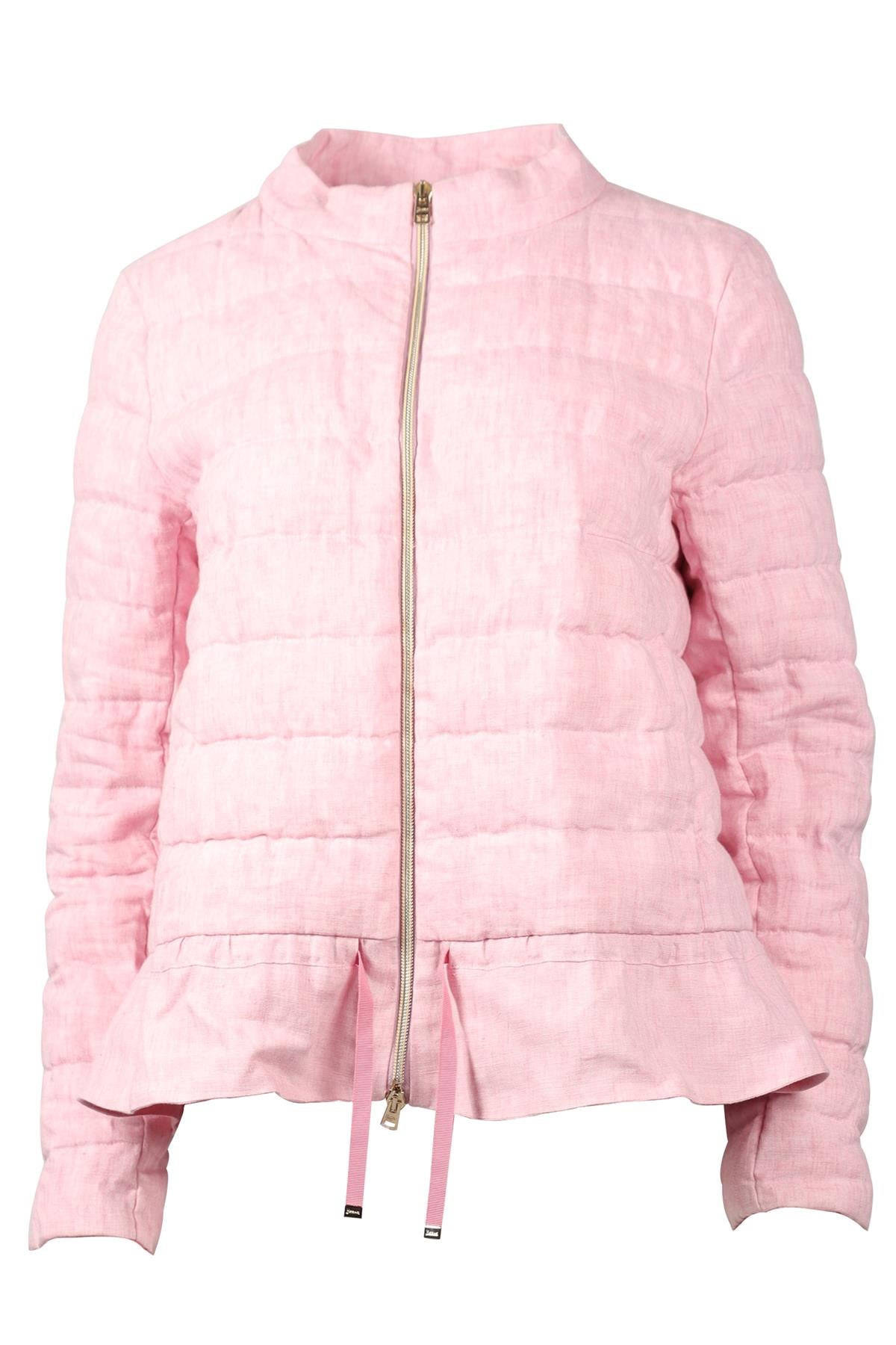 HERNO PINK PADDED DOWN JACKET LARGE