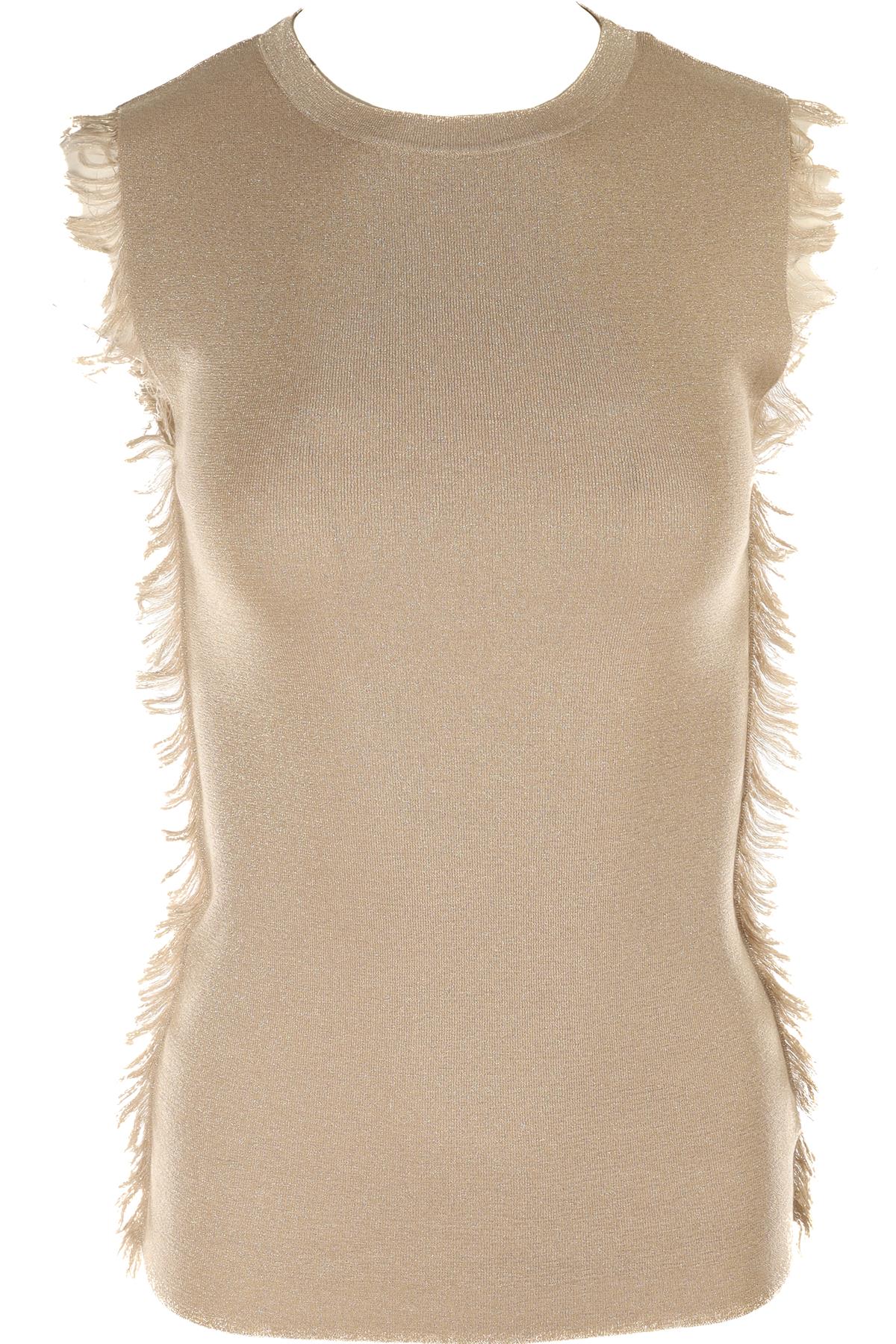 BRUNELLO CUCINELLI GOLD KNIT TOP SMALL