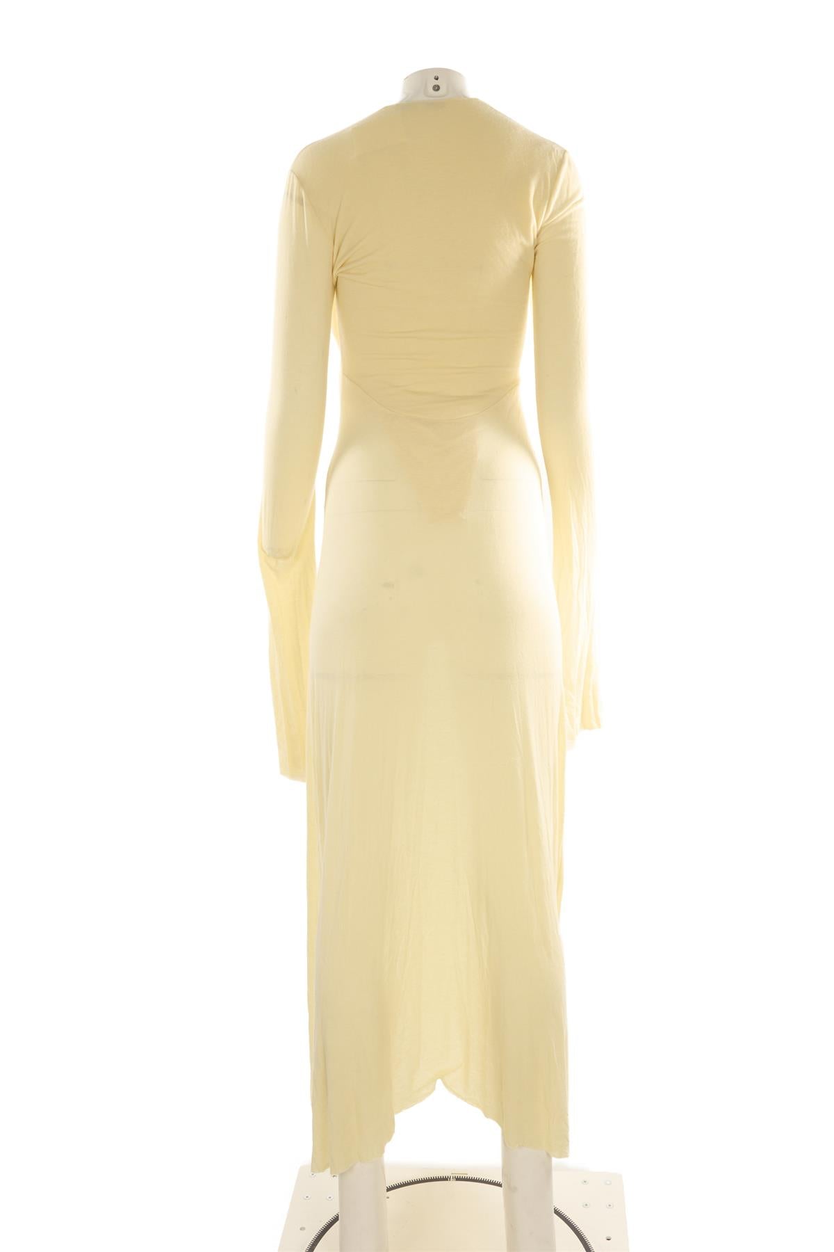 MANURI YELLOW JERSEY MAXI DRESS SMALL