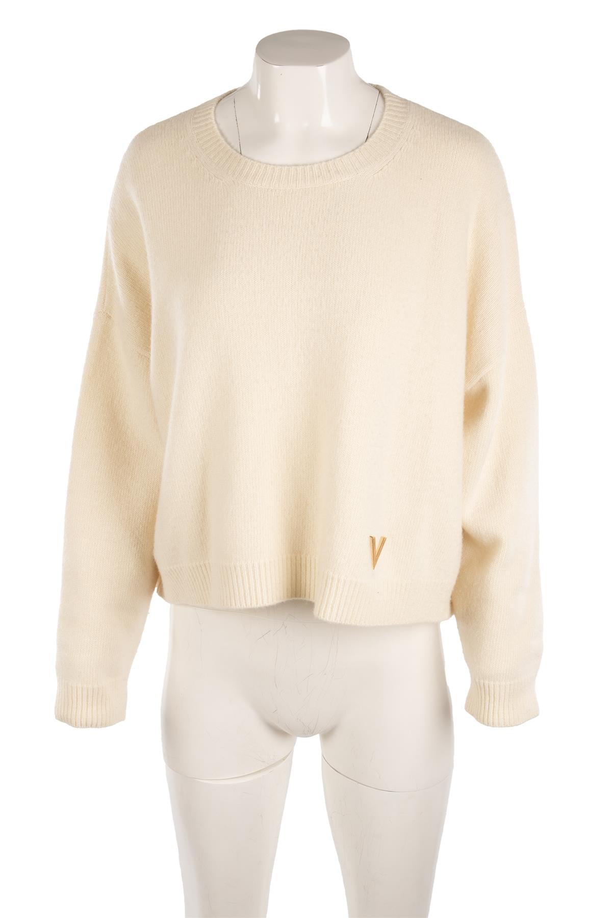 VALENTINO CREAM WOOL SWEATER LARGE