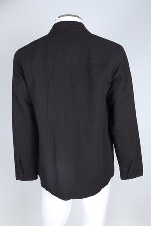 PERCIVAL BLACK MEN'S COTTON JACKET MEDIUM