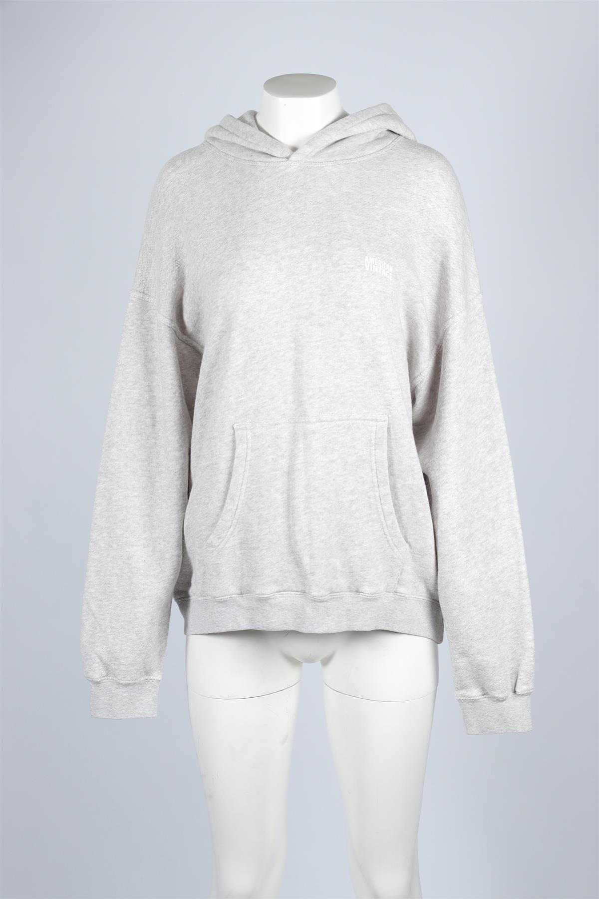AMERICAN VINTAGE GREY COTTON HOODIE US 10 UK 14