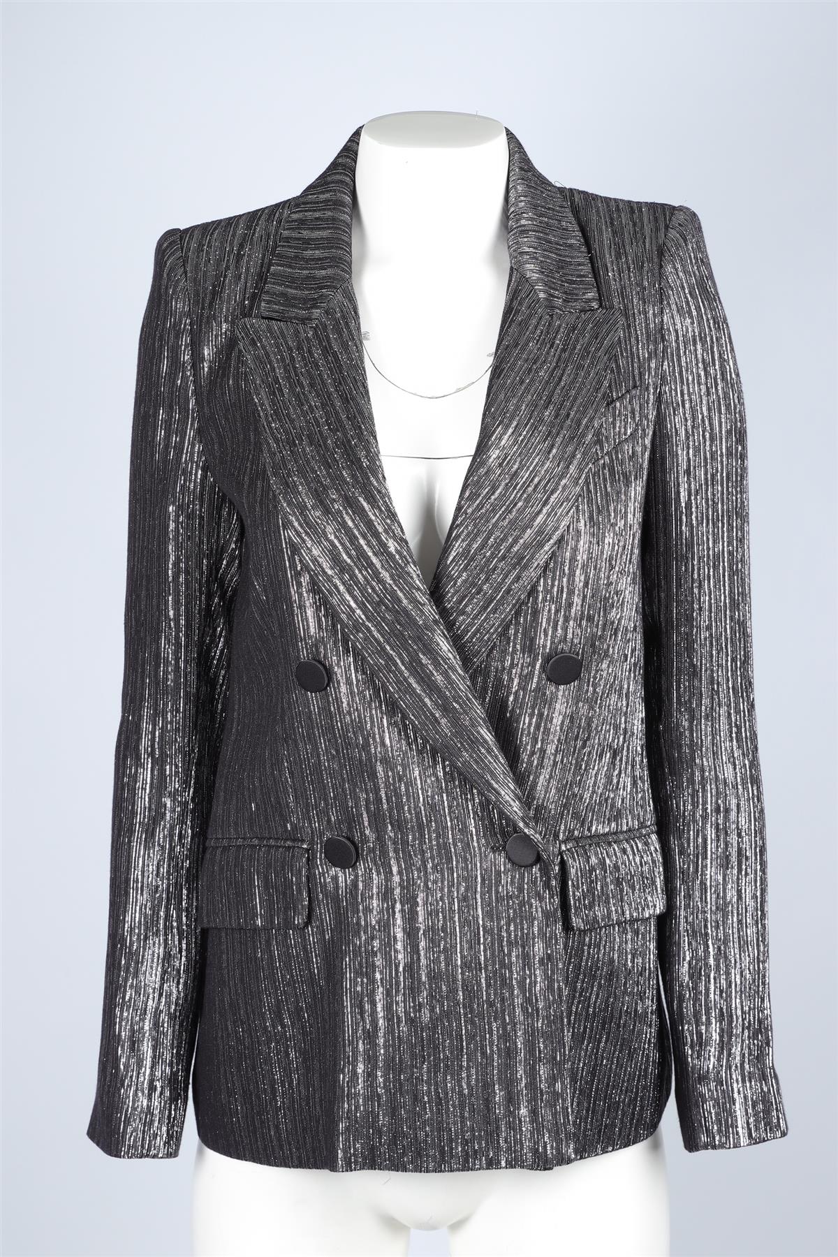 ISABEL MARANT SILVER LUREX BLAZER FR 38 UK 10
