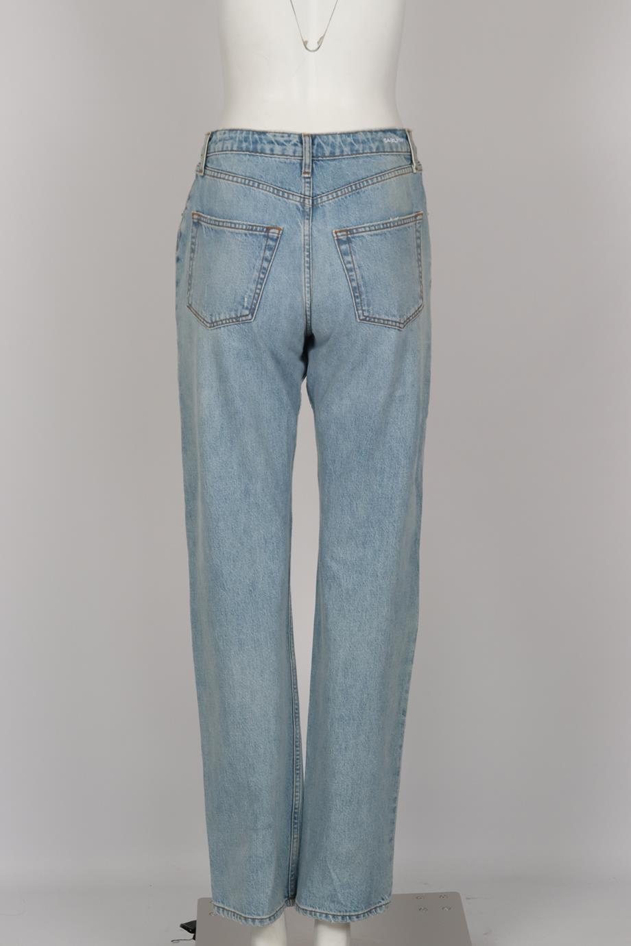 SABLYN DISTRESSED HIGH RISE STRAIGHT LEG JEANS W27 UK 8-10