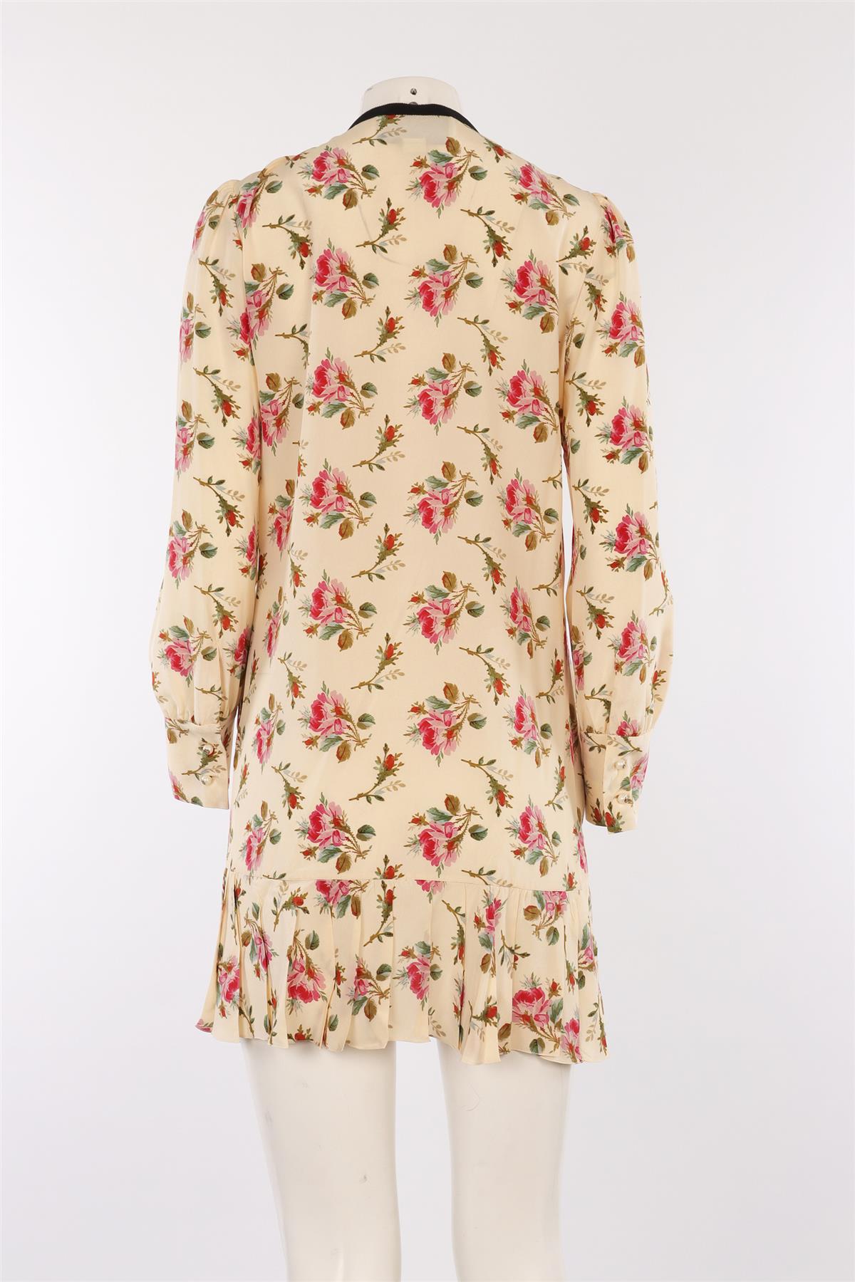 GUCCI CREAM SILK MINI DRESS IT 42 UK 10