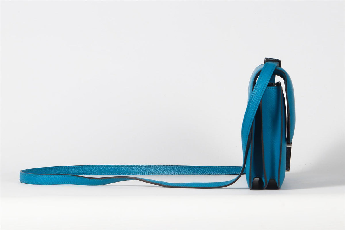 HERMÈS BLUE 2014 CONSTANCE ELAN EPSOM LEATHER SHOULDER BAG