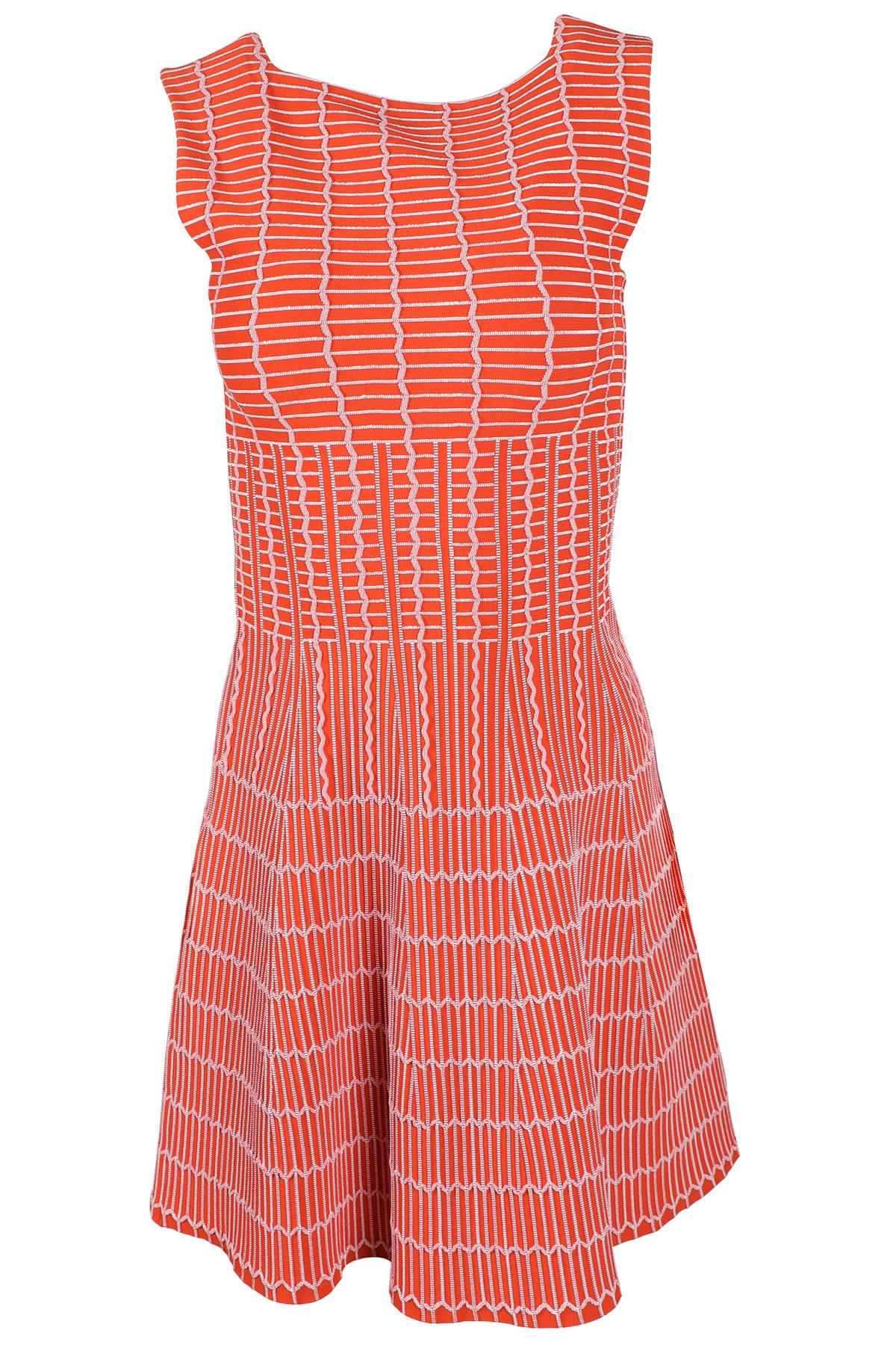 ALAÏA ORANGE KNIT MINI DRESS FR 38 UK 10