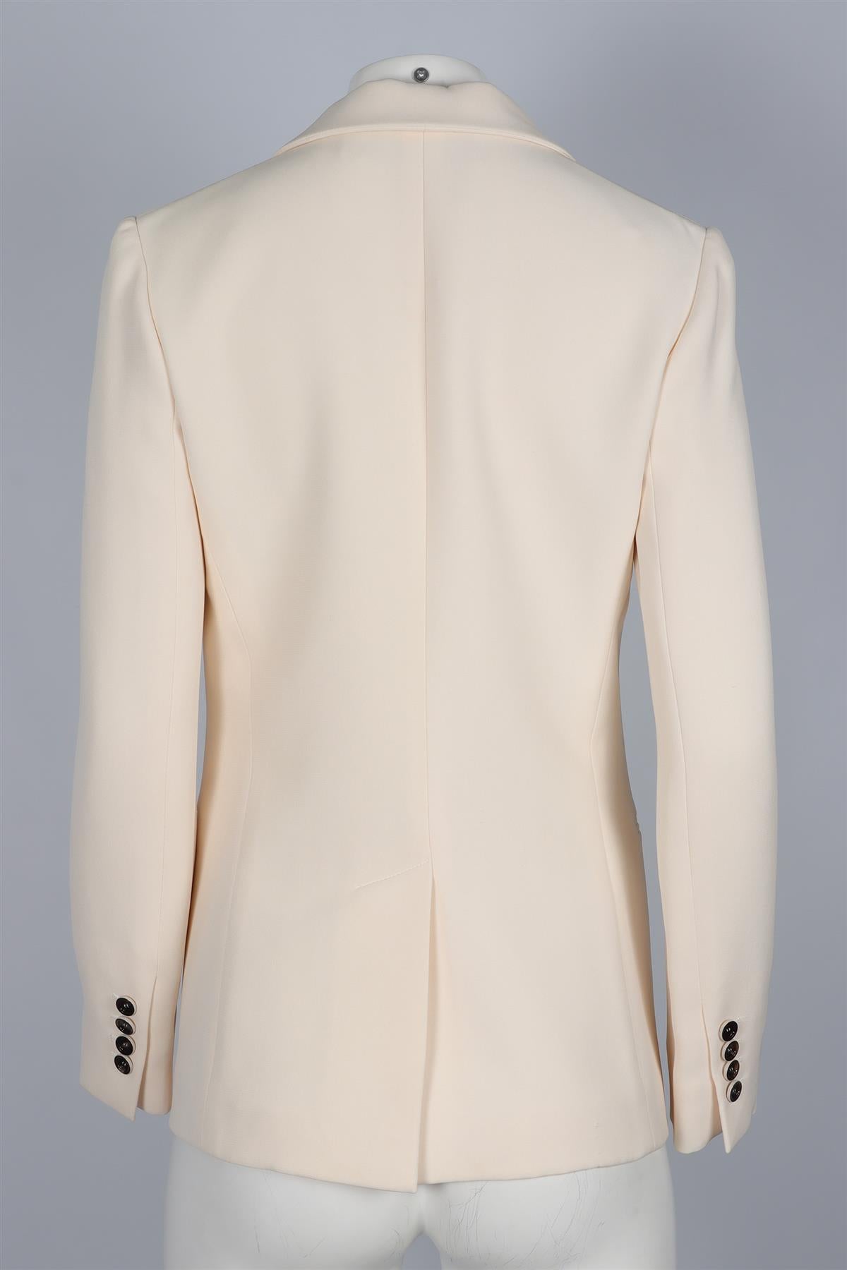 CHRISTIAN DIOR CREAM SILK BLAZER FR 38 UK 10