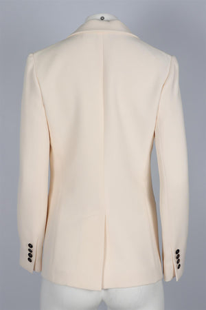 CHRISTIAN DIOR CREAM SILK BLAZER FR 38 UK 10