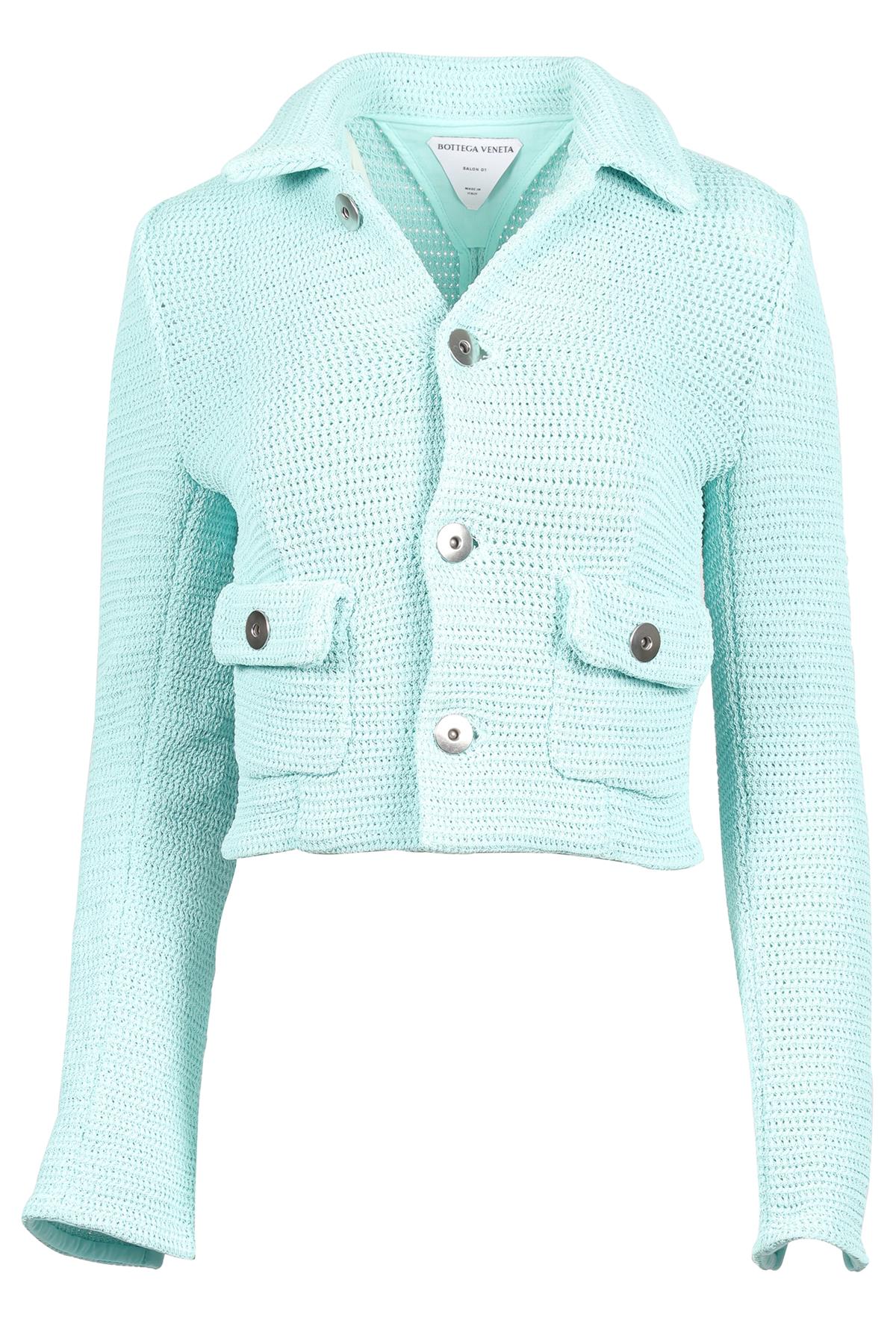 BOTTEGA VENETA BLUE COTTON BLEND JACKET IT 40 UK 8