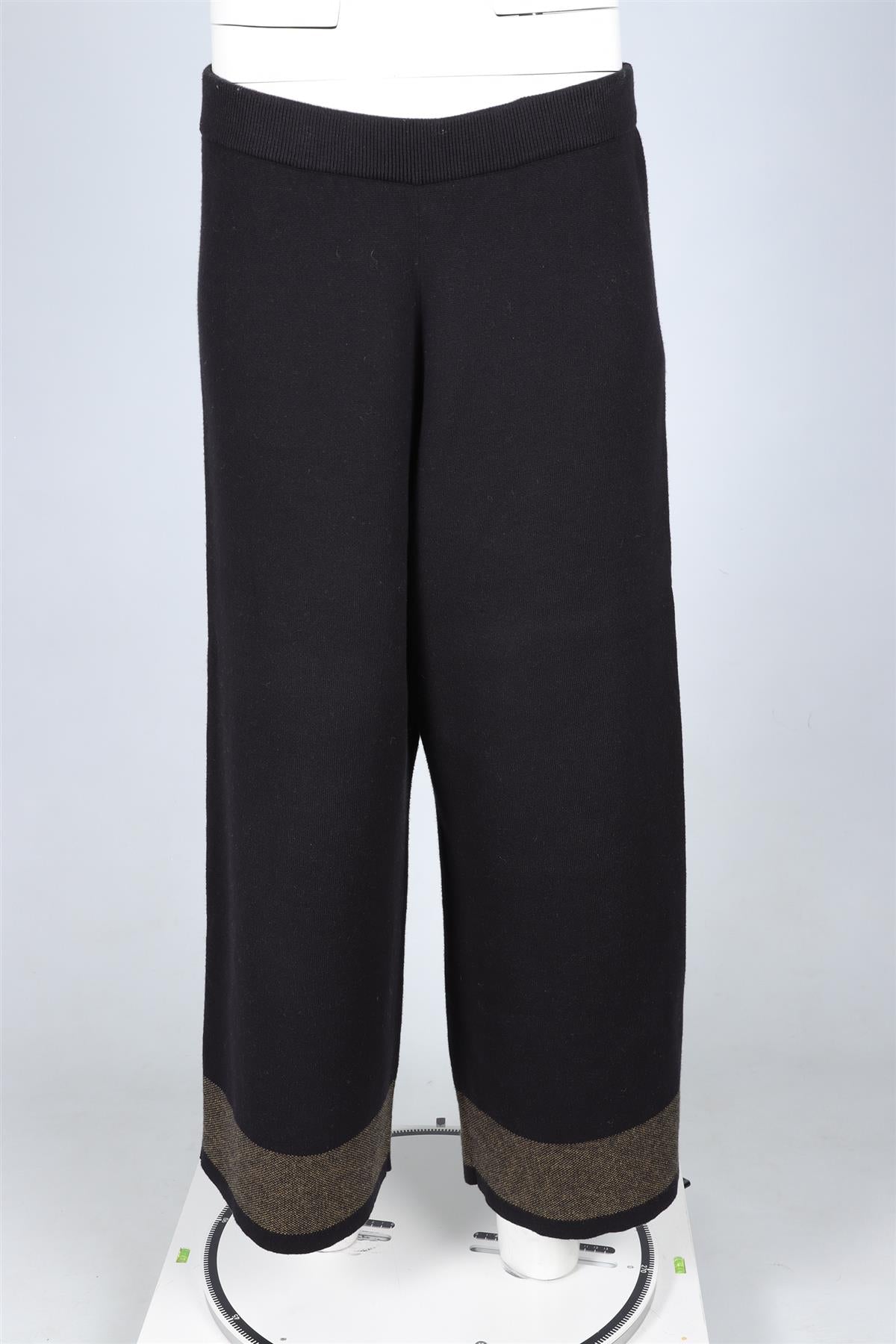 PROENZA SCHOULER WHITE LABEL BLACK COTTON WIDE LEG PANTS LARGE