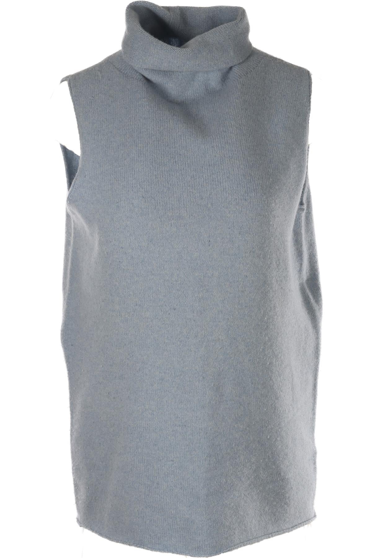 THE ROW BLUE WOOL TOP SMALL