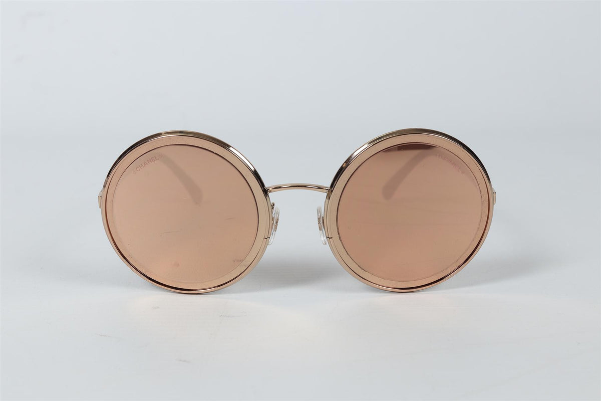 CHANEL ROUND FRAME ACETATE SUNGLASSES