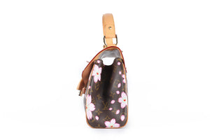 LOUIS VUITTON + TAKASHI MURAKAMI BROWN 2003 SAC RETRO PM CHERRY BLOSSOM MONOGRAM TOTE BAG