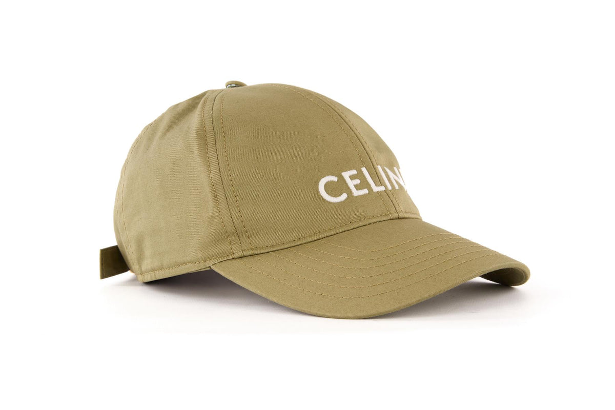 CELINE GREEN COTTON BASEBALL CAP SMALL