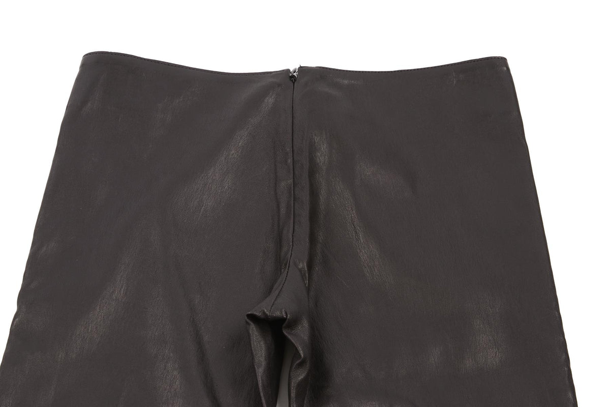JITROIS BLACK LEATHER SKINNY PANTS FR 34 UK 6