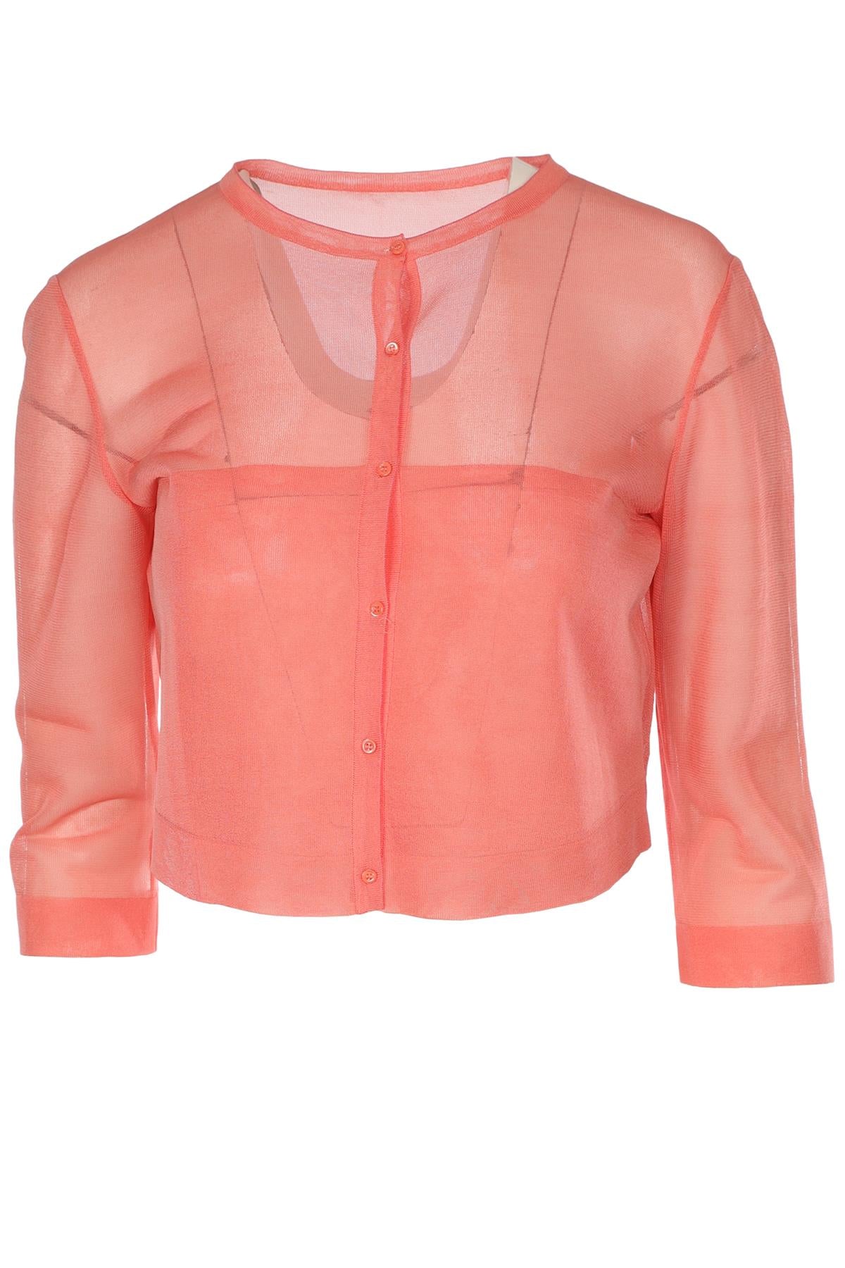 ALAÏA PINK KNIT CARDIGAN SMALL