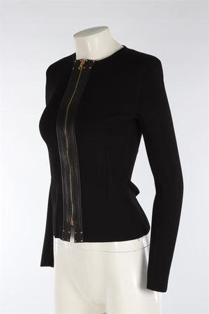 TOM FORD BLACK KNIT JACKET IT 36 UK 4