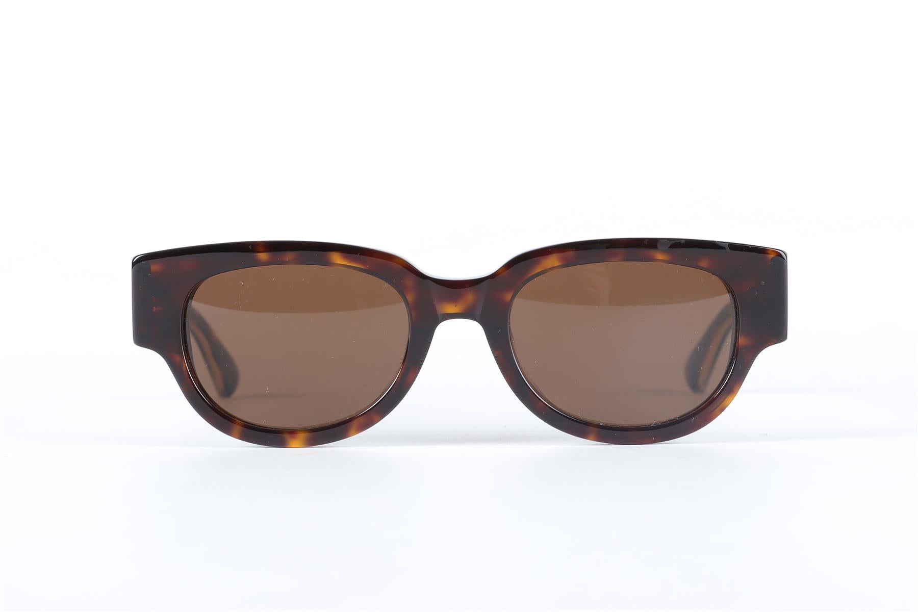 BOTTEGA VENETA BROWN CAT EYE ACETATE SUNGLASSES