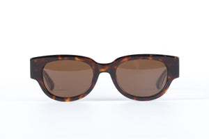 BOTTEGA VENETA BROWN CAT EYE ACETATE SUNGLASSES